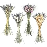 Larber 135PCS Lavendel getrocknete Blumen Dekoration Lavendel Bouquets mit...