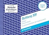 AVERY Zweckform 300 Quittungsblock (A6 quer, 50 Blatt, fälschungssicher,...