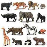 TOYMANY 14 Stück Tiere-Figuren Set Wald Spielfiguren Spielzeug...