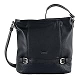 TOM TAILOR Juna Damen Hobo Bag Schultertasche Mittelgroß Schwarz