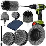Amzeeniu Bürstenaufsatz Bohrmaschine Set,9 Stück Akkuschrauber...
