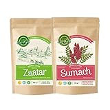 Eat Well Zaatar & Sumach Gewürz | Gemahlene Sumachbeeren 250 g und Zatar...