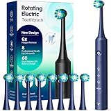Rotierende Elektrische Zahnbürste für Erwachsene mit 8 Bürstenköpfen, 4...