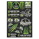 Diyxisk Monster Scratch Auto Aufkleber, Monster Energy Aufkleber Bogen,...