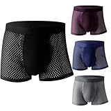 Kunoli Bambus Boxershorts Herren 4-Pack, Bambus Unterwäsche Herren für...