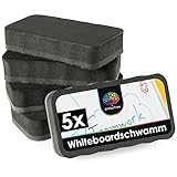 OfficeTree 5 x Whiteboard Schwamm Magnetisch - Schwarz - Tafelschwamm...