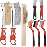 8 Stück Drahtbürsten Set, Handdrahtbürste Set Mit Messingbürste,...
