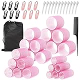 Lockenwickler Set 50 Stücke, 24 Stück 4 Größen (60/48/36/25mm) mit 24...