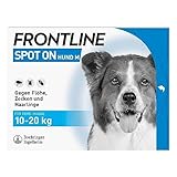 FRONTLINE Spot ON Hund M gegen Zecken, Flöhe & Haarlinge (10 bis 20 kg) -...