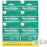 DENTTABS Zahnputztabletten 750 Stk | Mint mit Fluorid | Jahresvorrat |...