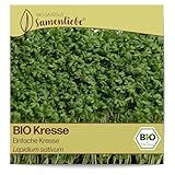 Samenliebe BIO Kresse Samen Einfache Kresse leicht scharfe Gartenkresse...
