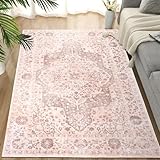 TUKDAK Vintage Teppich Wohnzimmer 120x180cm, Waschbarer Teppich...
