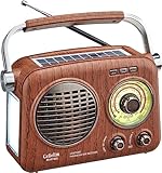 G Keni Tragbares Radio Retro, AM FM Shortable Radio mit bestem Empfang,...