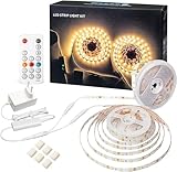 WOBANE LED-Streifen, 10 m, warmweiß, 3000 K, 2 x 5 m, mit Fernbedienung,...
