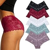 FINETOO 5er Pack Unterhosen Damen Spitze Sexy Unterwäsche für Frau Weiche...