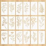 ChanraingYee 18 Stück Blumenschablonen, Blätter, wiederverwendbar,...