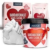 Amari® 3D Handabdruck Set für Paare und Familie (Love) – Gipsabdruck...