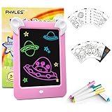 PHYLES Magic Drawing Pad, LED Zaubertafel Kinder 3-12 Jahre, enthält 19...