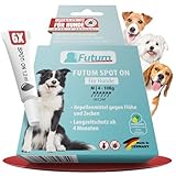 NEU FUTUM Spot On Hund 6 x 1,2 ml – Floh und Zeckenschutz für Hunde –...