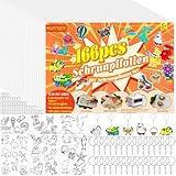 Gushu 166 Stück Schrumpffolie Set zum Basteln einschließen 30...