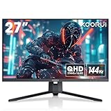 KOORUI Gaming Monitor 27 Zoll QHD 144 Hz, 1ms, DCI-P3 90% Farbumfangs,...