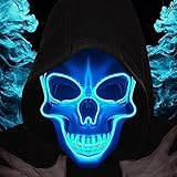 LIBRNTY LED Halloween Maske,Purge Masken LED Mask,LED Leuchtenden Schädel...