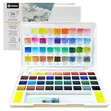 Artecho Aquarellfarben Set 36 Farben in Tragbarer Box, Mit...