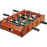 GAMES PLANET Mini-Tisch-Kicker Tischfussball „Dundee“, helles...