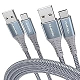 ANMIEL USB C Kabel 3M [2 Pack] 3.1A Schnellladung Typ C Ladekabel,Nylon...