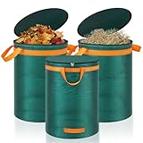 Eurhomewit 3 Gartenabfallsack 272L Laubsack Gartensack mit Deckel und...