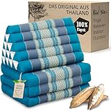 livasia Thaikissen 3 Auflagen extrahoch - 185x55x8cm - Dreieckskissen mit...