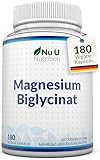 Magnesium Bisglycinat - 180 Vegane Kapseln nicht Tabletten - 3 Monats...