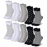 Falechay 10 Paar Socken Damen 39-42 35-38 Damensocken Mehrfarbig Mit...