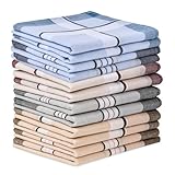 Aomig Taschentücher Herren, 12 Stück Baumwolle Stofftaschentücher Set,...
