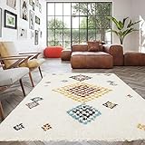 Wohnzimmerteppich Berber, Shaggy-Teppich im Ethno-Stil für das Wohnzimmer...