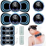 Maxee 2PCS EMS Tragbar Massagegerät, 8 Modi 19 Levels Kabelloses...