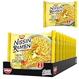 Nissin Ramen - Thai Roasted Chicken, 10er Pack, Instant-Nudeln asiatischer...