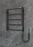 Elna Handtuchheizkörper Schwarz – 45W – 500 x 420 mm – Elektrisch...