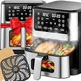 Retoo Heißluftfritteuse 8L XXL Airfryer 1800W, 14 Programme Bis Max 200...