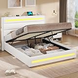 KIMENICH Bett 160X200 mit LED-Beleuchtung, Hydraulisches Bett 160x200 cm,...