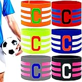 RUIJIE Fußball Kapitänsbinde Armbinde 6 Stück Captain Armband Multicolor...