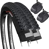 Fincci Set Paar 26 x 2,125 Zoll 57-559 Faltbar Reifen mit Autoventil...