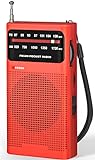 Tendak Taschenradio Batteriebetriebenes FM AM Radio Klein mit Großartiger...