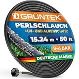 GRÜNTEK Tropfschlauch Set, Perlschlauch 15,24 m / 50 ft, 1/2 Zoll...