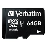 Verbatim Premium Micro SDXC Speicherkarte mit Adapter, 64 GB, Datenspeicher...