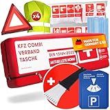 KFZ All-in-One Set - Kombitasche + Warnwesten 4er Set + Eiskratzer +...