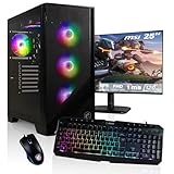 HYPER BYTE - Gaming PC - Komplett Set mit AMD Ryzen 7 5700G | 4,6 GHz |...