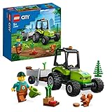 LEGO 60390 City Kleintraktor, Spielzeug-Traktor mit Anhänger, Fahrzeug zum...