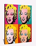 Andy Warhol Leinwandbild, Motiv: Warhol, Pop-Art, Monroe, gerahmtes...