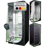 Mucola Growzelt 60x60x120 cm Set mit 3-in-1 Messgerät Zuchtzelt für...
